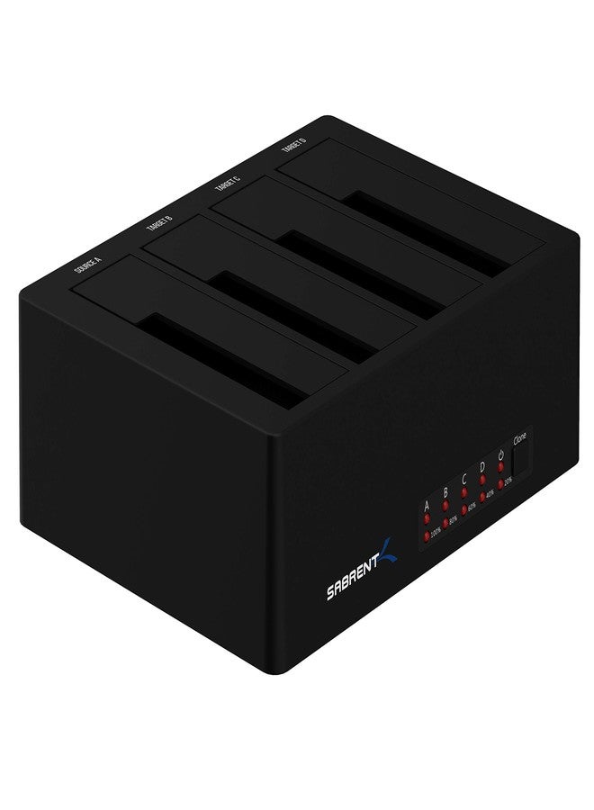 SABRENT 4-Bay USB 3.0 Docking Station for 2.5/3.5” SATA SSD/HDD, Tool-Free Trayless Design, USB 3.2 Gen 1 5Gbps, Supports 4 Drives Simultaneously, Compatible with Windows, macOS, Linux (DS-U3B4) - Image 1